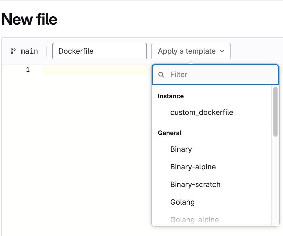 Instance template repository · Settings · Administration · Help · GitLab